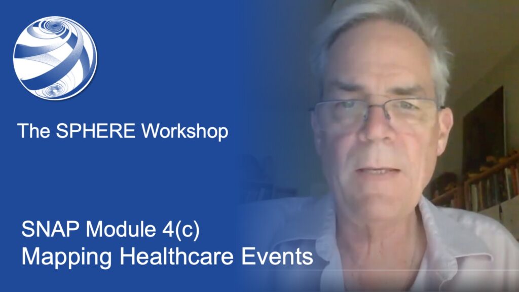 SPHERE WORKSHOP: SNAP Module 4(c) - Mapping Healthcare Events